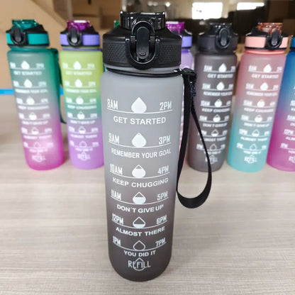 1 Liter Water Bottle Motivational Sport Water Bottle Leakproof