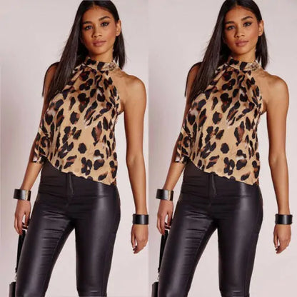 Women Leopard Print Blouses