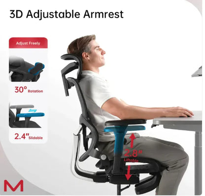 ComfortPlus Ergonomic Chair with Footrest