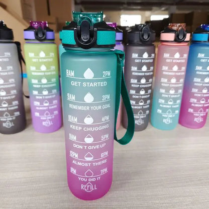 1 Liter Water Bottle Motivational Sport Water Bottle Leakproof