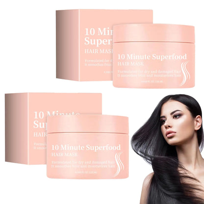 10 Minute Vitamin Infusions Hair Mask Superfood Hair Mask - Moisturizing Hair Mask for Damaged Hair Hair for Thicker Fuller and Shiny Hair(2pcs)