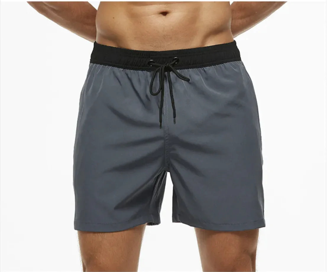 Men's Casual Solid Color Beach Shorts