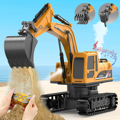 BeiyoQSZ Advanced RC Excavator Toy with Multi-Function for All Ages