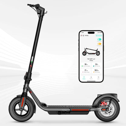 TST Folding Electric Scooter for Adults 10" Solid Rear Tires E-Scooter 30 Miles Max Range Electric Scooter Adults 19 Mph Commute Adult Scooter with App Control Cruise Control and Smart Headlight