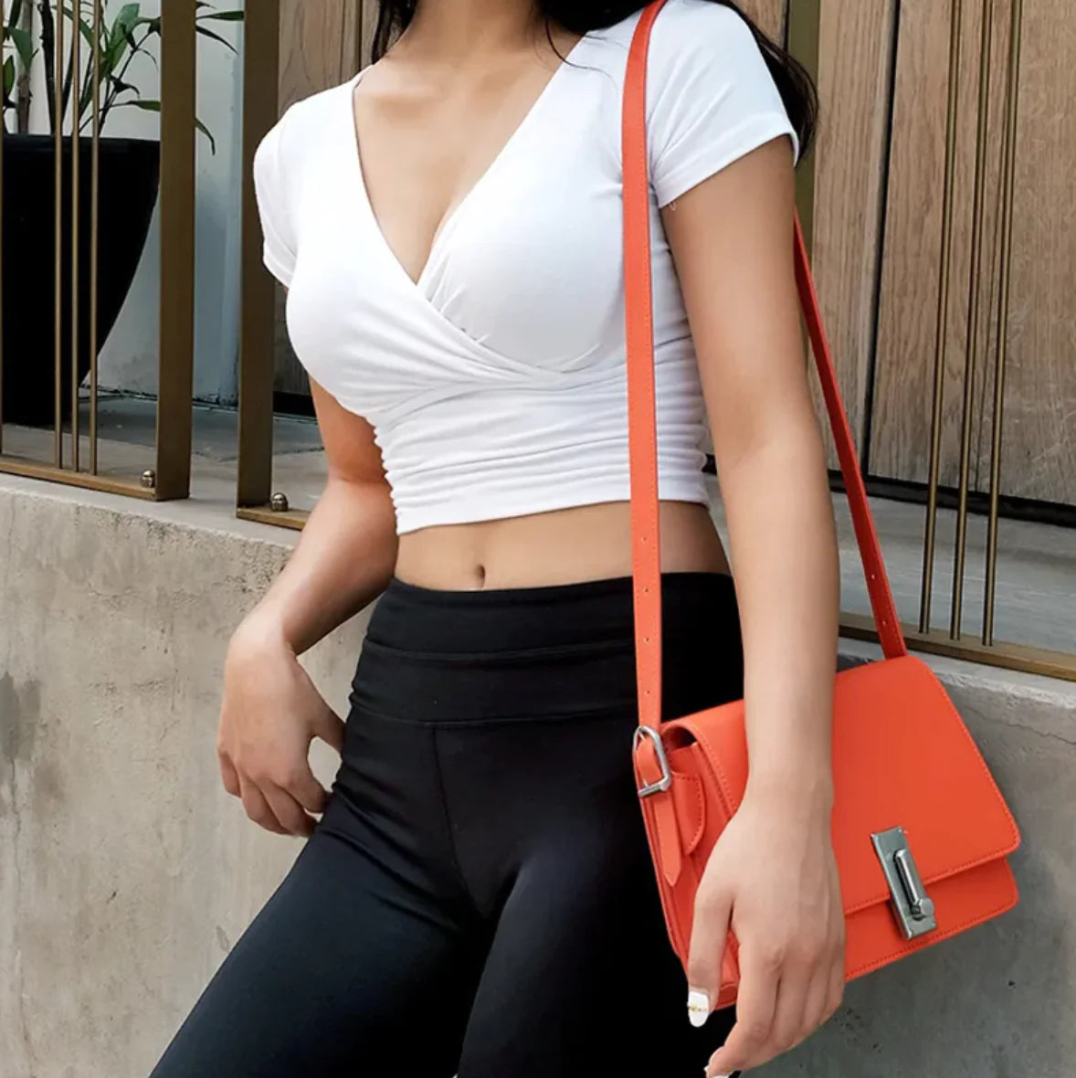 Tight-Fit Cotton Crop Top