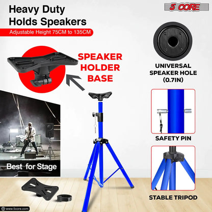 5Core Adjustable 72-inch DJ Speaker Stand