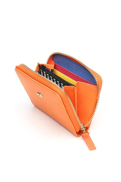 Case Look Women's Orange Wallet with Slogan Juno Sky 01