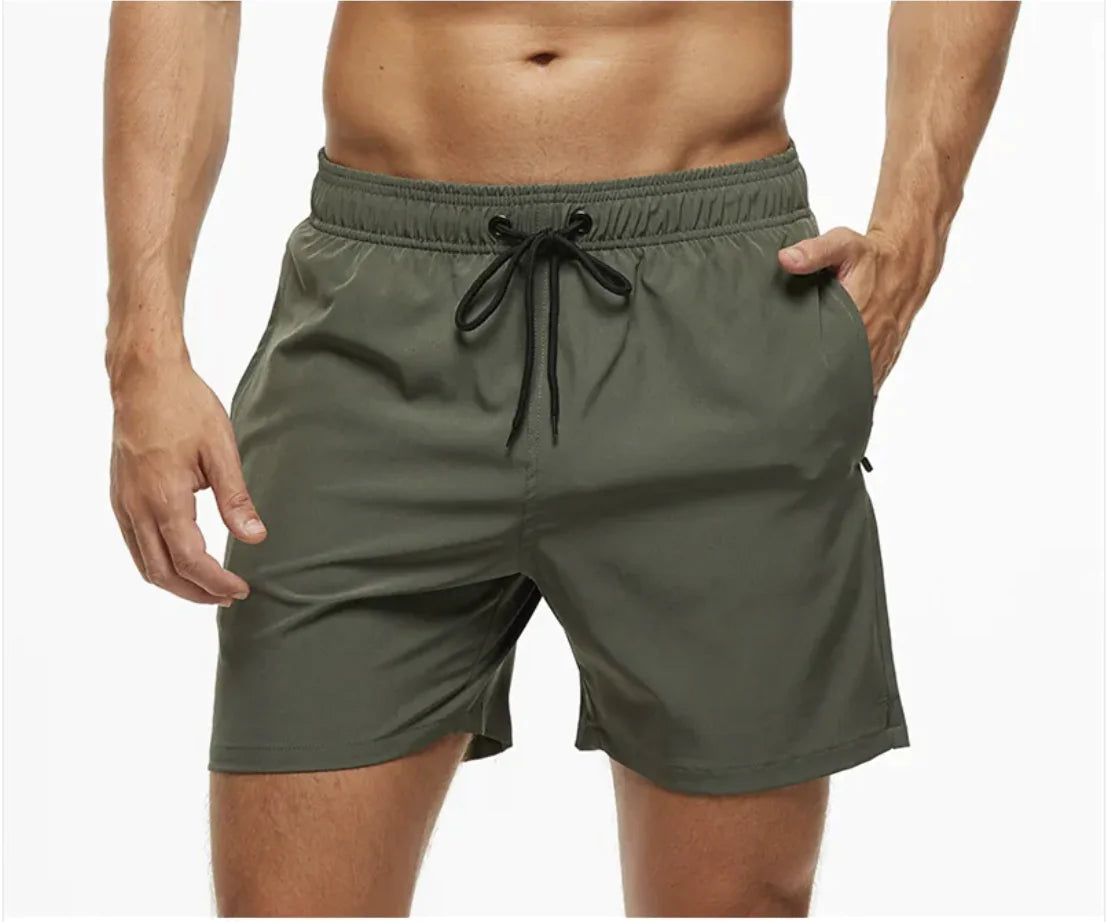 Men's Casual Solid Color Beach Shorts