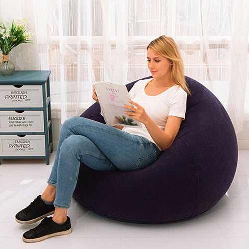 Flocking Inflatable Lounger Sofa