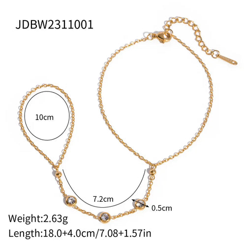 Trendy Simple Exquisite 18K Gold Stainless Steel Bracelet