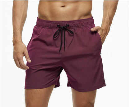 Men's Casual Solid Color Beach Shorts