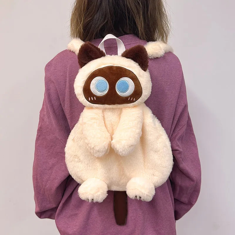 Chic Plush Student Backpack